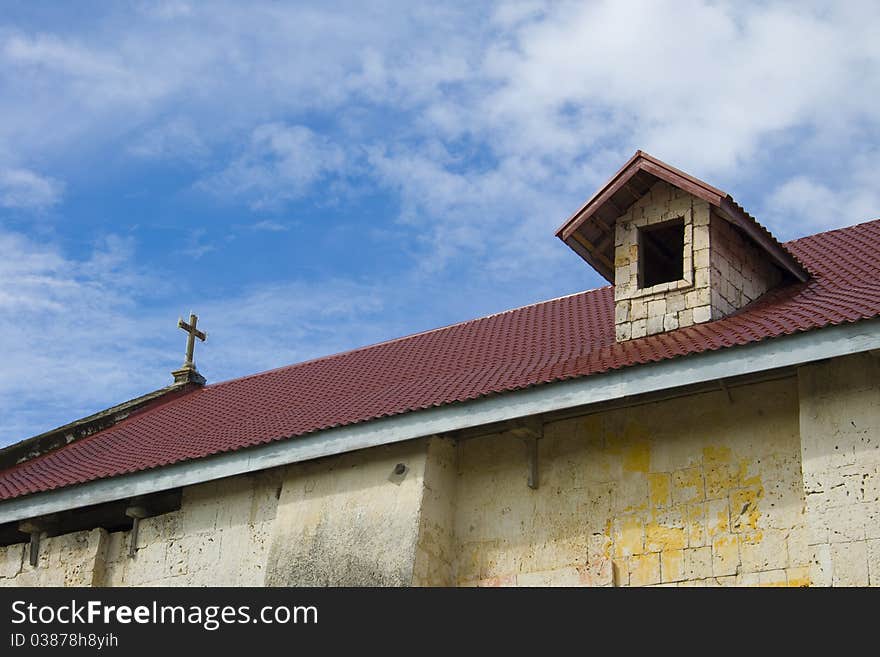 Baclayon church, 2nd oldest church in the Philippines The face of St. Padre Pio is engrave on the side. Baclayon church, 2nd oldest church in the Philippines The face of St. Padre Pio is engrave on the side.