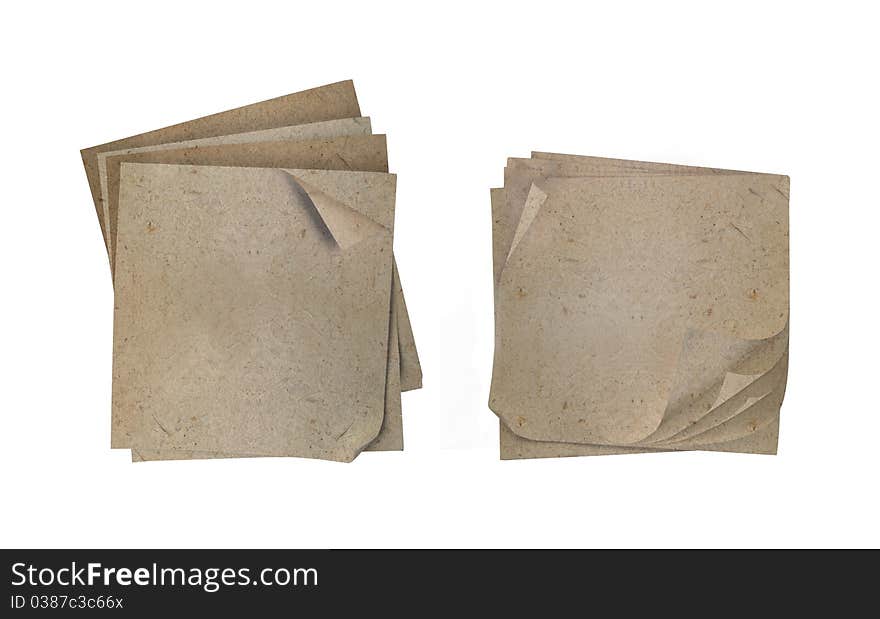 Two stack of Grunge vintage old paper background. Two stack of Grunge vintage old paper background