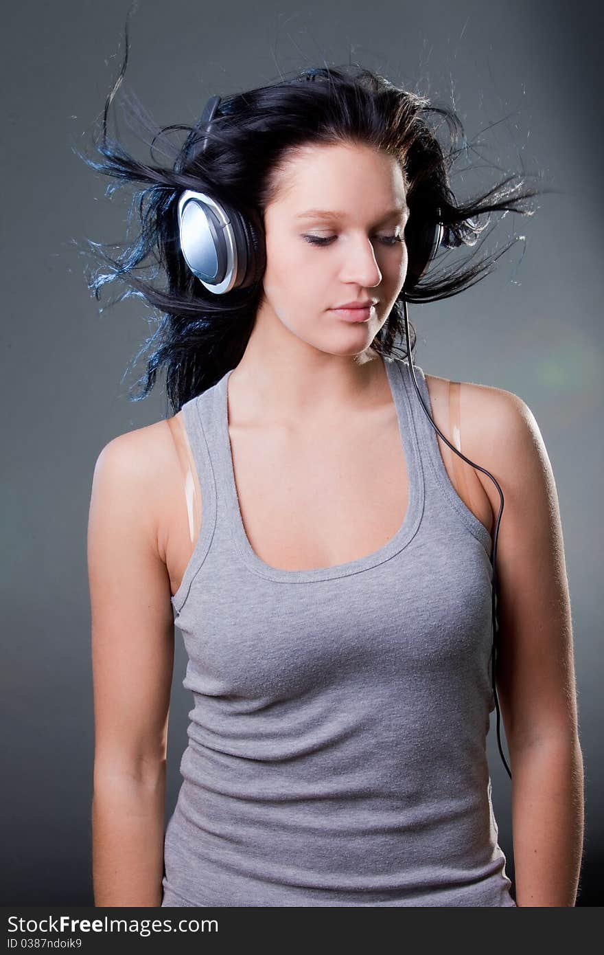 Girl Enjoys Music