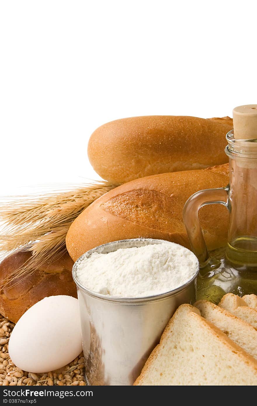 Set of bakery products on table. Set of bakery products on table