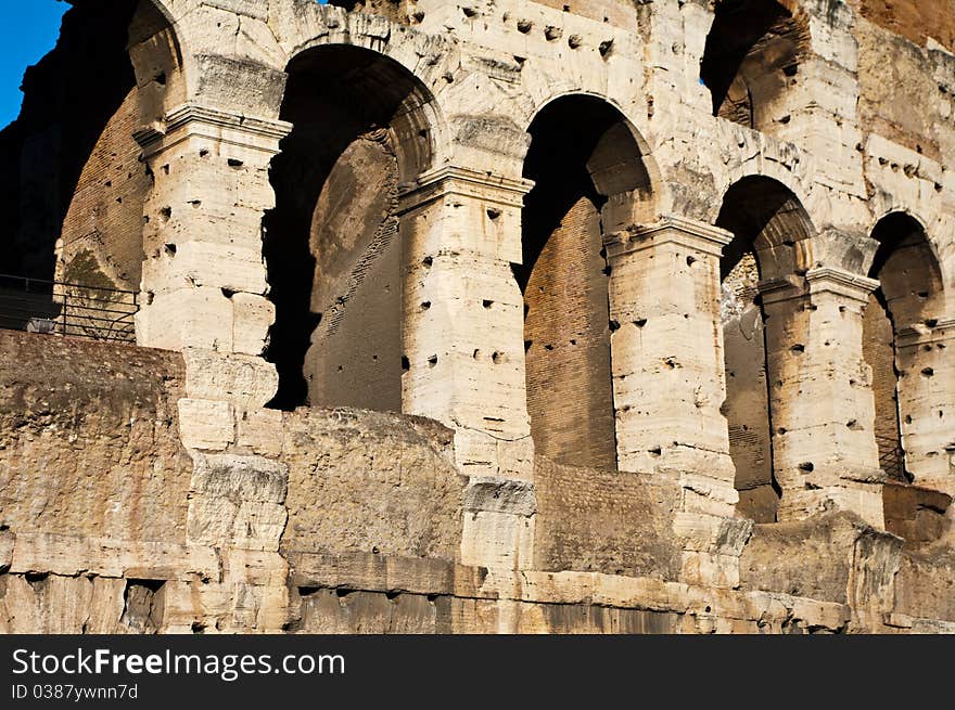 Colosseum in the city of Rome. Colosseum in the city of Rome