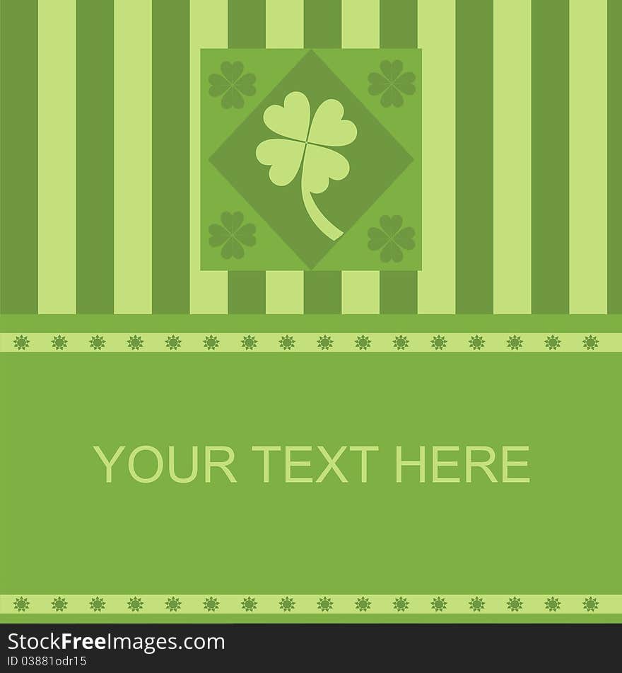 Cute green frame with clovers. Cute green frame with clovers