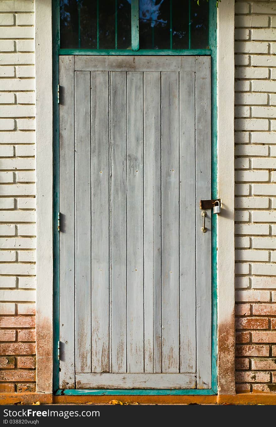 Gray wooden door background