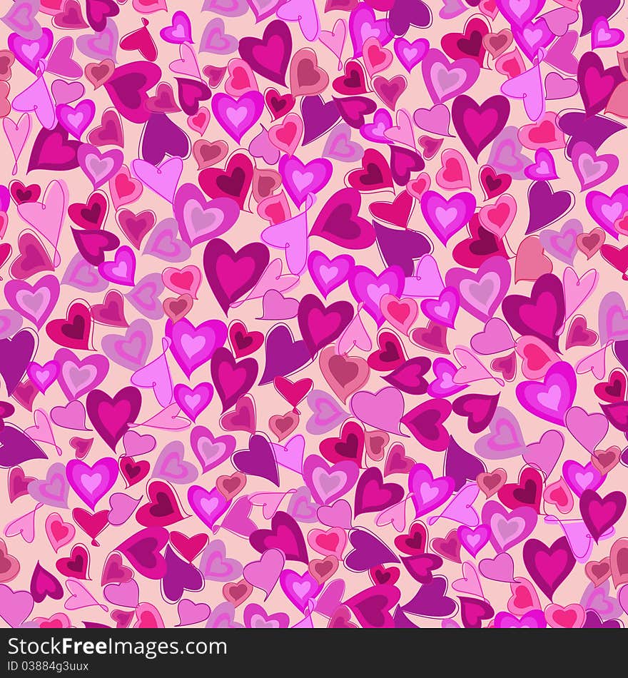 Valentine Seamless Hearts Pattern