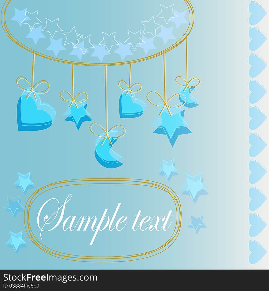 Baby greeting card. Vector eps10 illustration