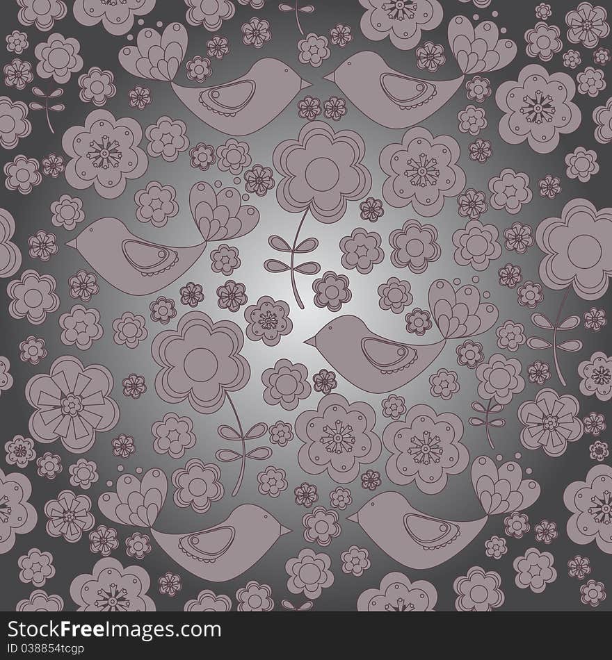 Floral seamless background. Vector eps10 illustration