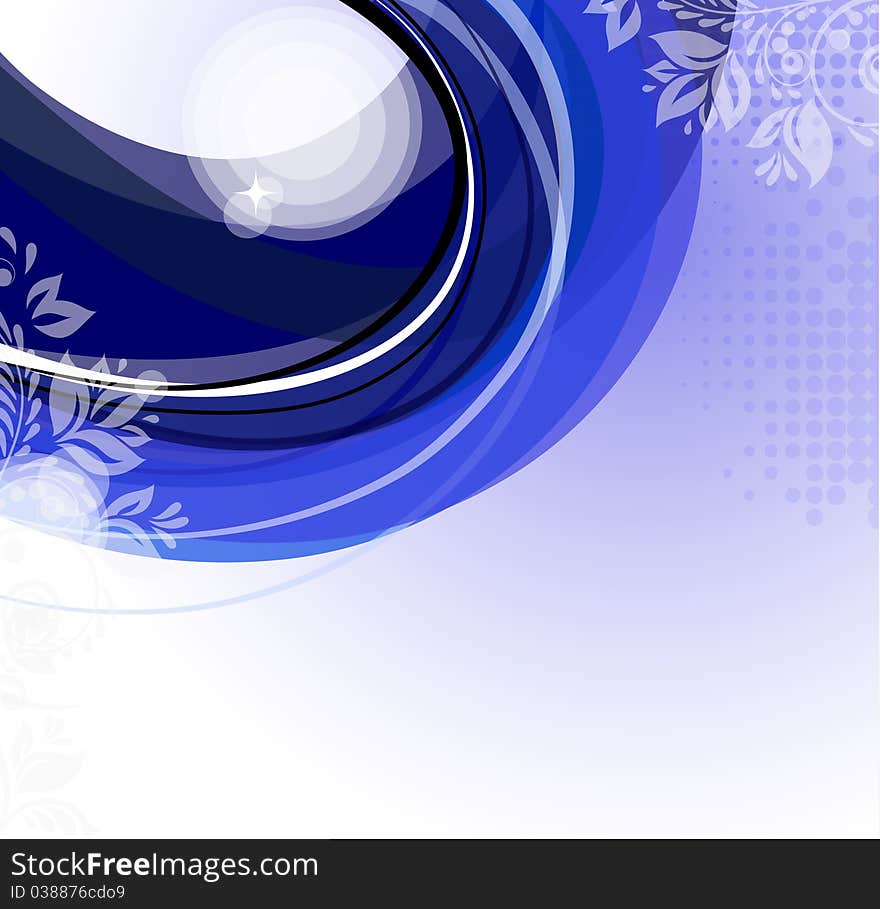 Abstract illustration of blue background. Abstract illustration of blue background