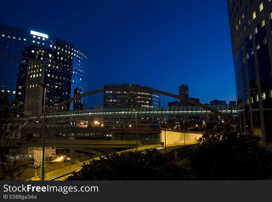 Skyline of modern skyscrapers