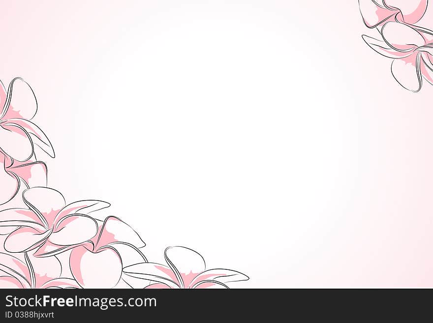 Beautiful flower on light pink background