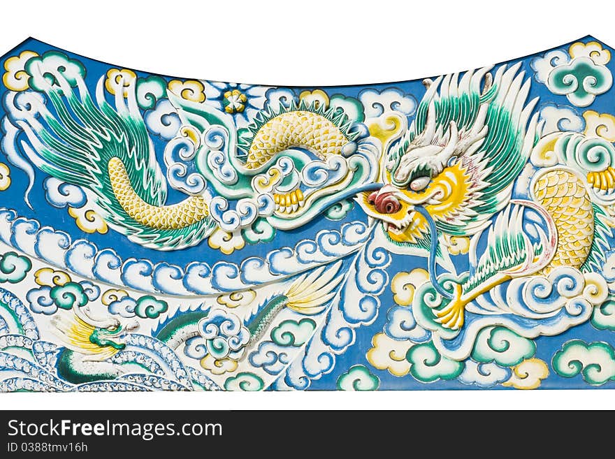 Antique dragon in Chinese style. Antique dragon in Chinese style