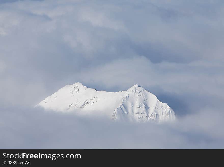 Mountain In Clouds