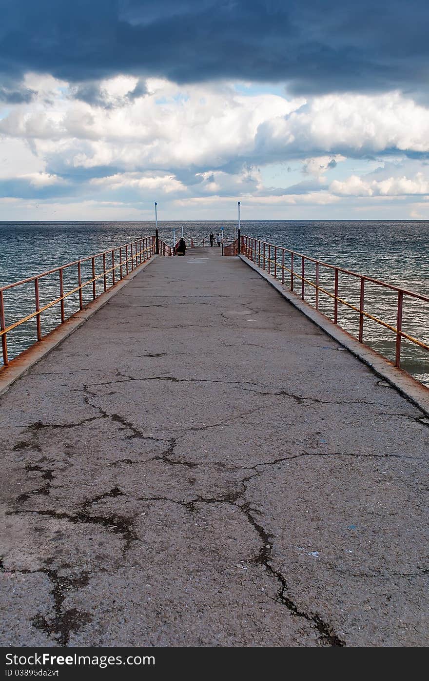 Pierce on the waterfront of Partenit in Crimea