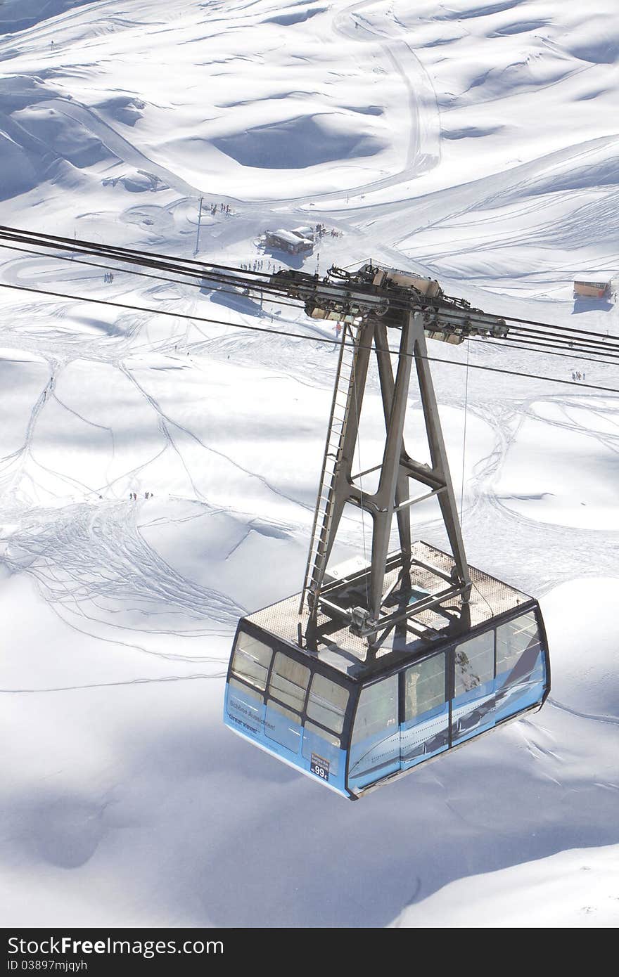 Cable-car in alps