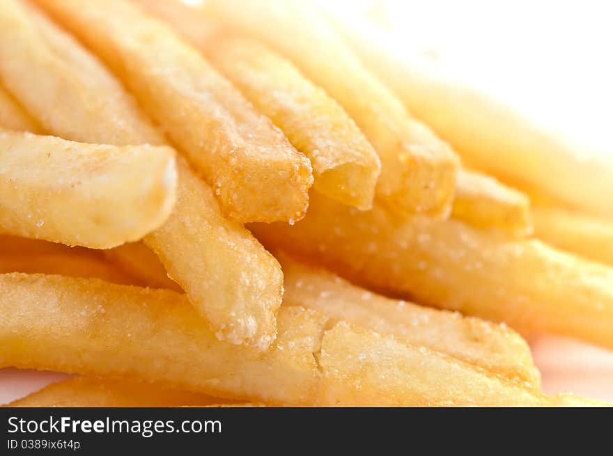 Fries French Potatoes Closeup