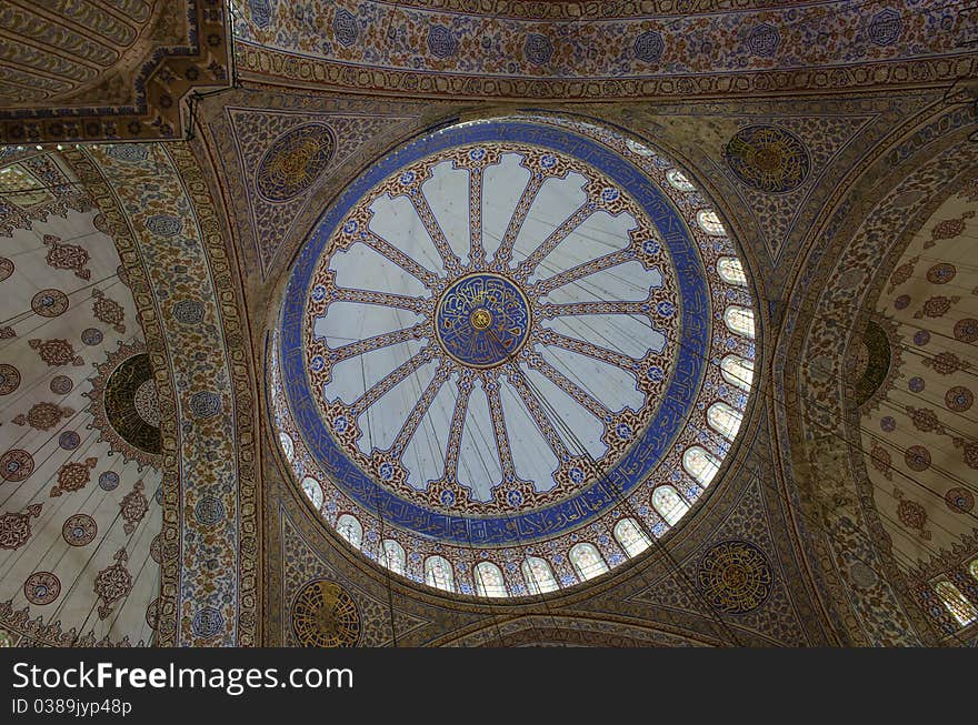 Decorations of the Blue Mosque dome, Istanbul