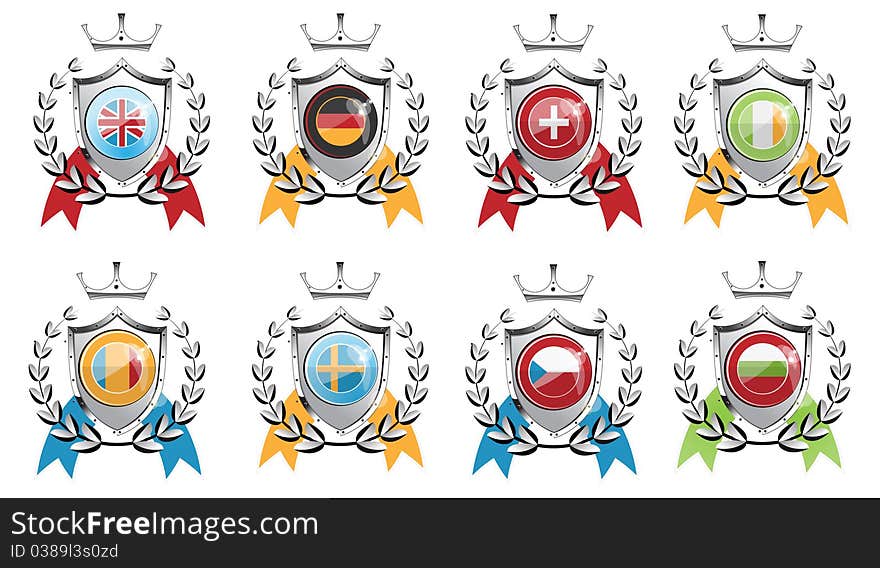 Coats Of Arms Shield Flags