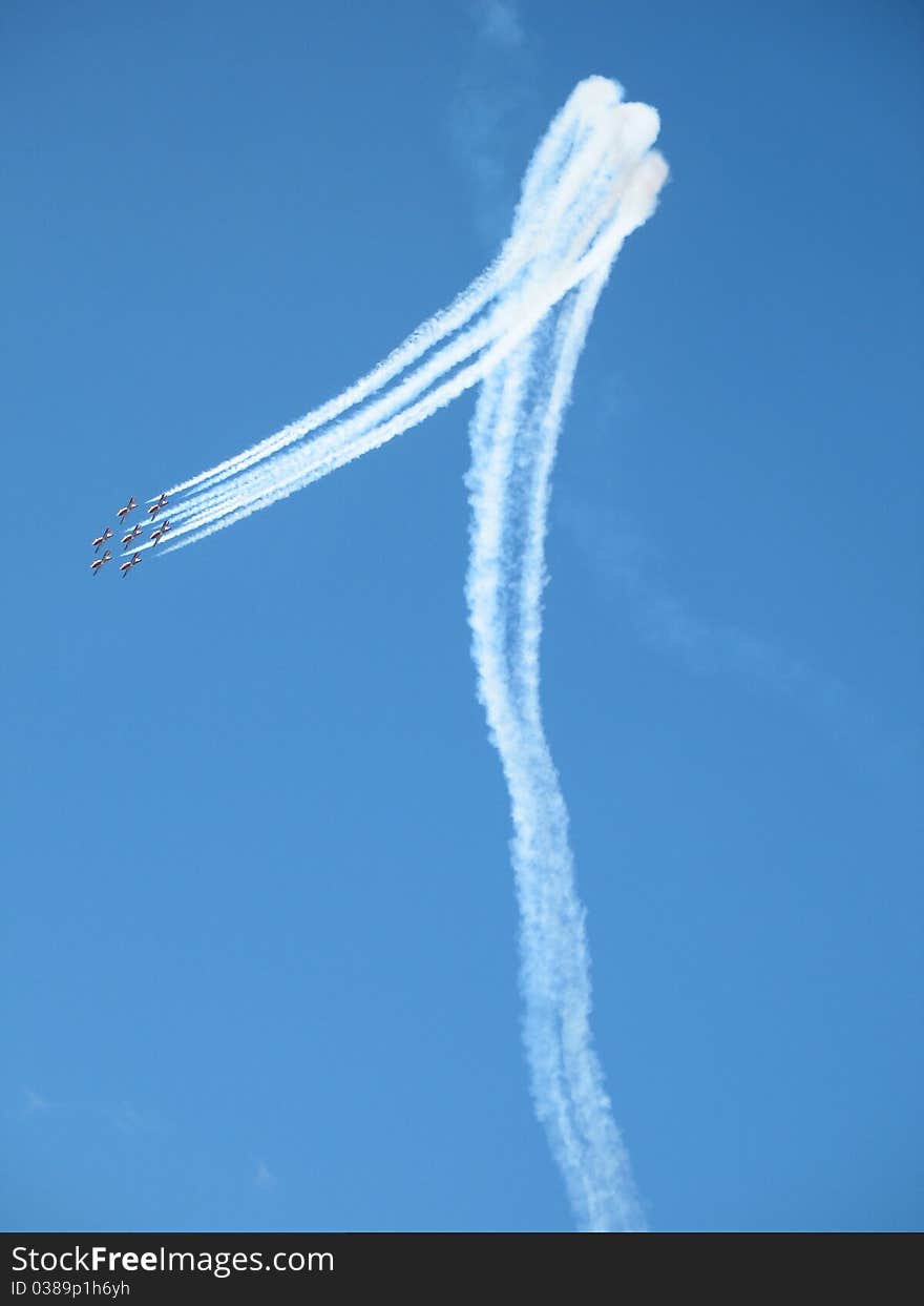 Jets at Canada Day weekend airshow - Cobourg, Ontario, Canada. Jets at Canada Day weekend airshow - Cobourg, Ontario, Canada