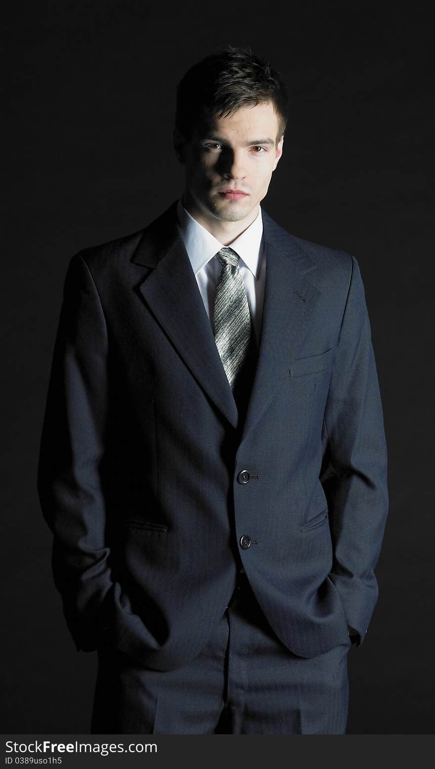 Portrait of serious young businessman