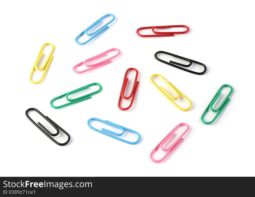 Paper clips in many colors