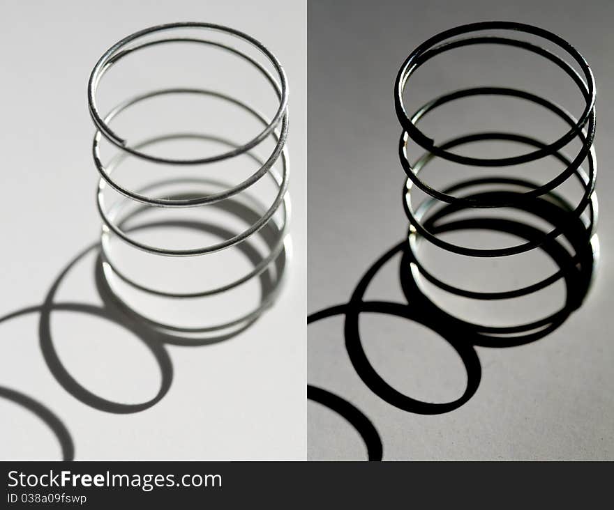 Photo of a helical spring.