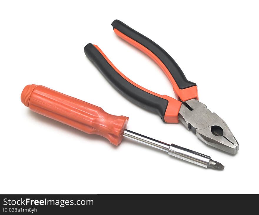 Screwdriver and pliers