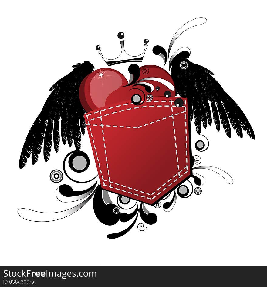 Winged Heart pocket