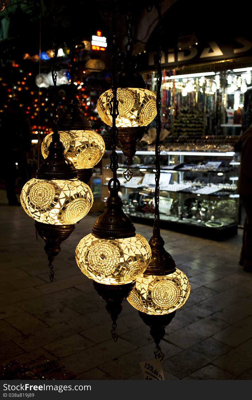 Turkish lanterns souvenirs on display in Grand Bazaar, Istanbul, Turkey. Turkish lanterns souvenirs on display in Grand Bazaar, Istanbul, Turkey