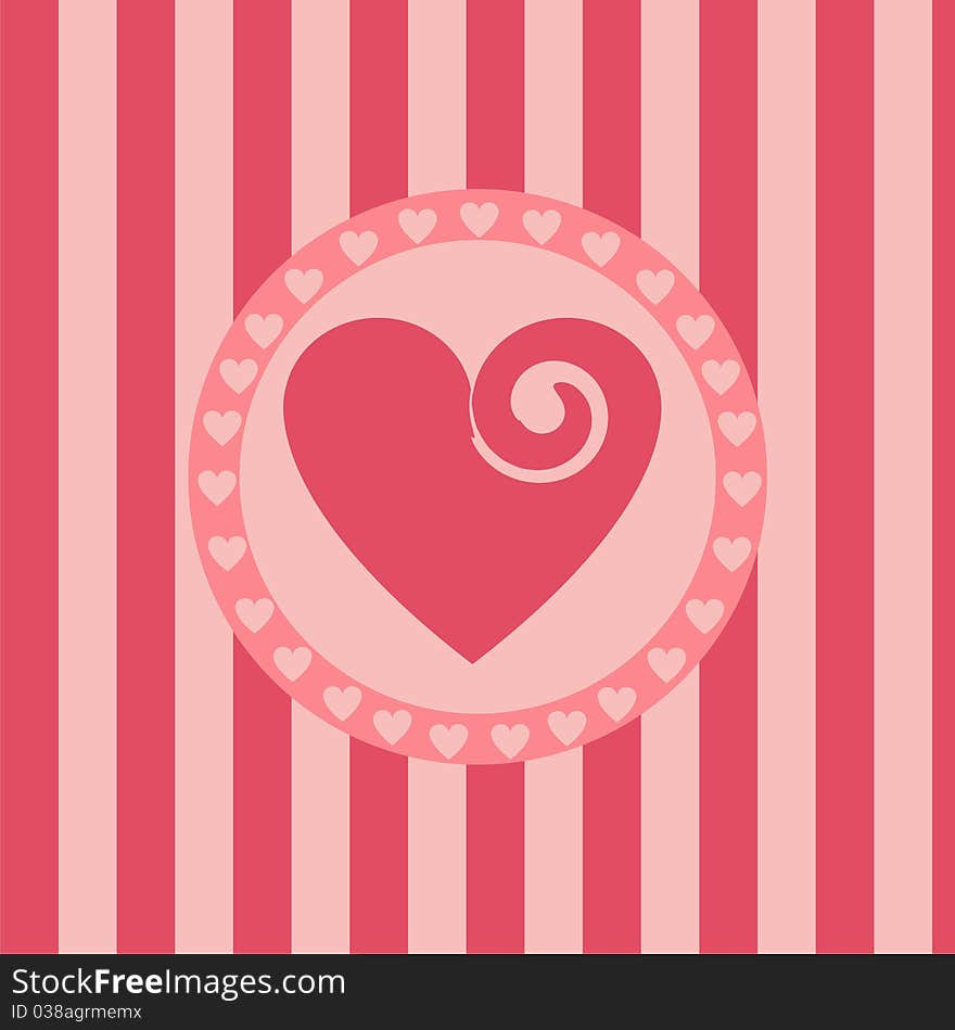 Cute pink background with hearts. Cute pink background with hearts