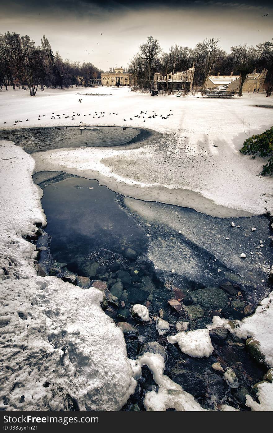 Winter Landscape In Warsaw