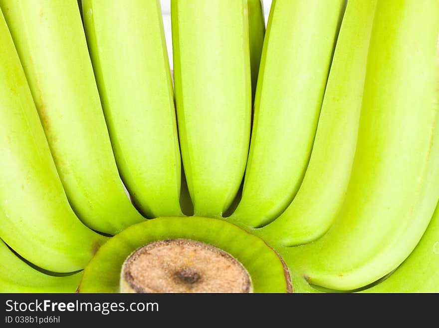 Bunch of green  bananas