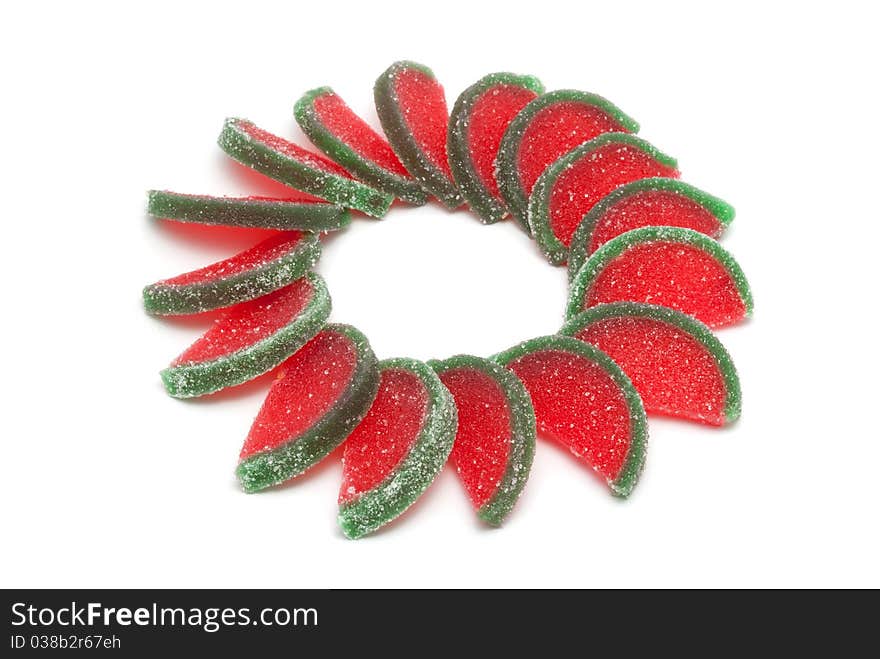 Fruit candy segments