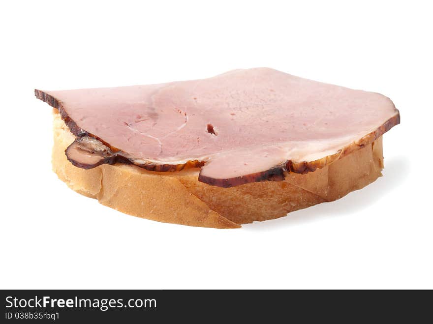 Sandwich with a ham