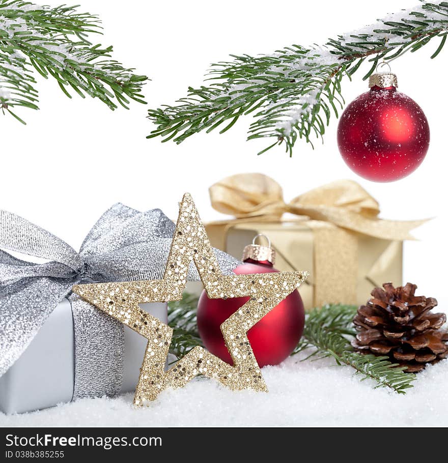 Christmas Decoration isolated on white background