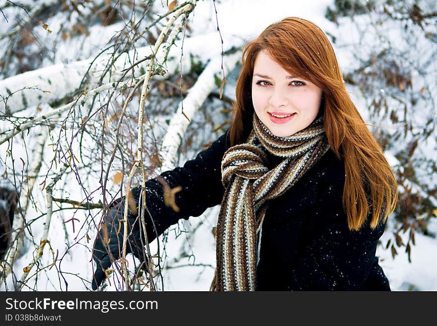 Beautiful girl in the forest