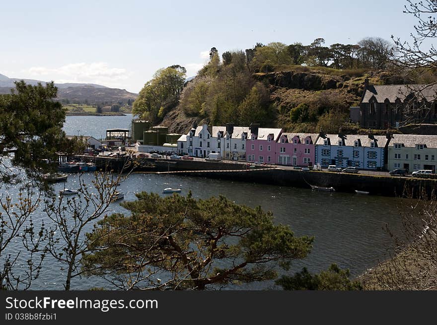 Portree on the Isle of Skye Scotland