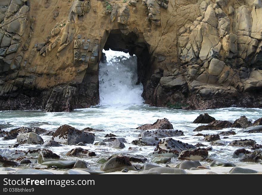 Rocks at Pfeiffer Beach in Big Sur. Rocks at Pfeiffer Beach in Big Sur