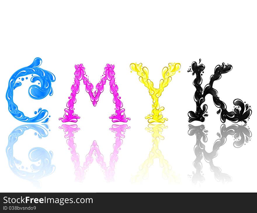 Vector of colorful CMYK background