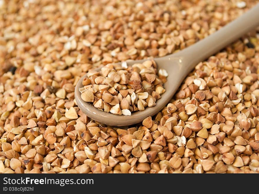 Part Of Spoon With Buckwheat