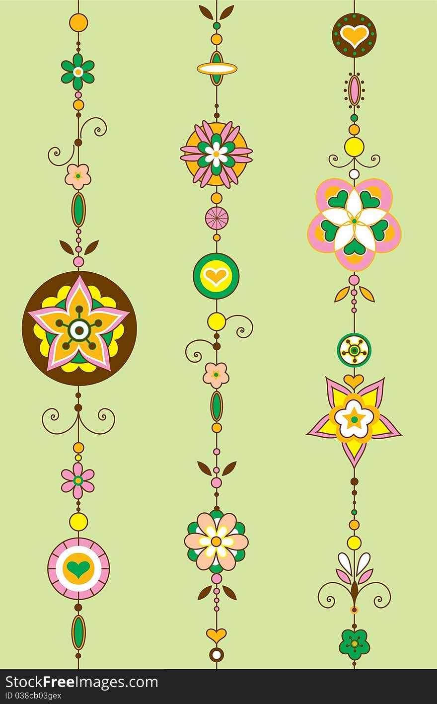 Vector Illustration of Decorative Wind Chimes with authentic ornament design