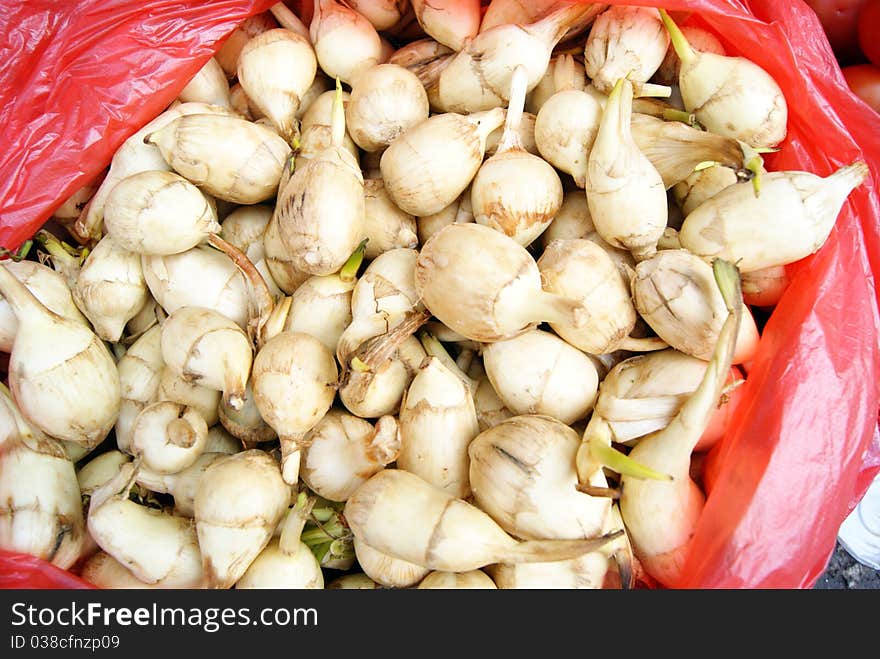 Introduced head, packed in plastic bag. It is one of the favourite vegetables.