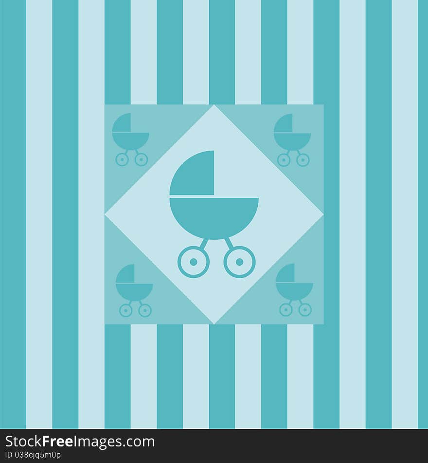 Cute blue baby arrival background. Cute blue baby arrival background