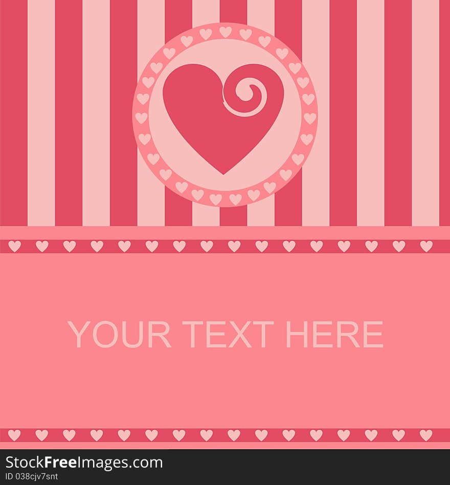 Cute pink frame with hearts. Cute pink frame with hearts