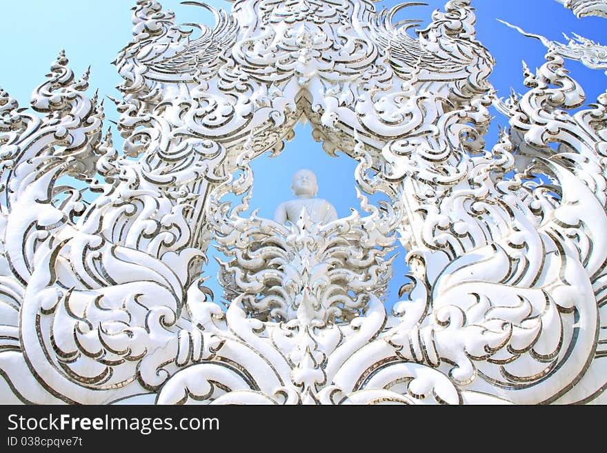 Statue in Wat Rong khun, Thai white temple. Statue in Wat Rong khun, Thai white temple