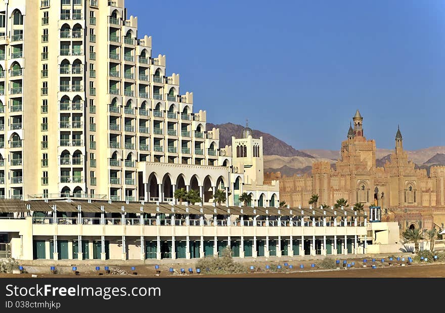 Modern Building Of Hotels In Eilat