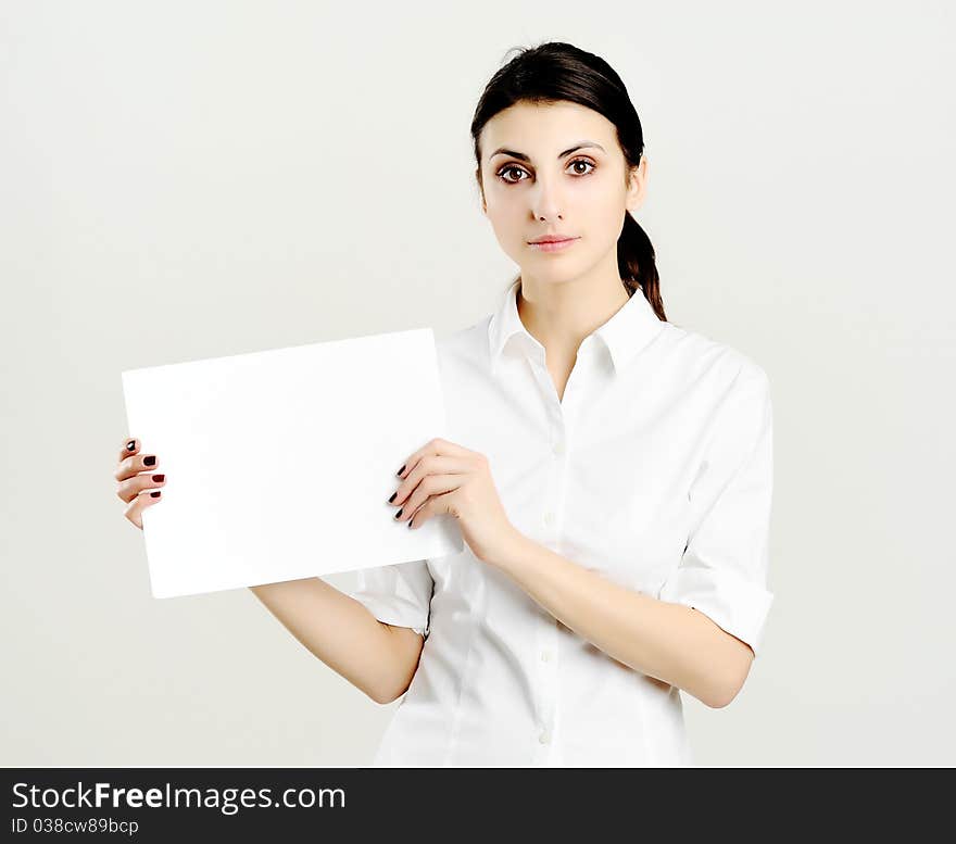 Woman with paper