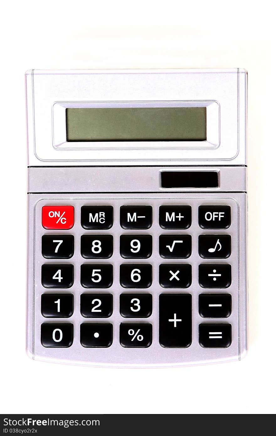 Calculator on a white background, photo quality. Calculator on a white background, photo quality.