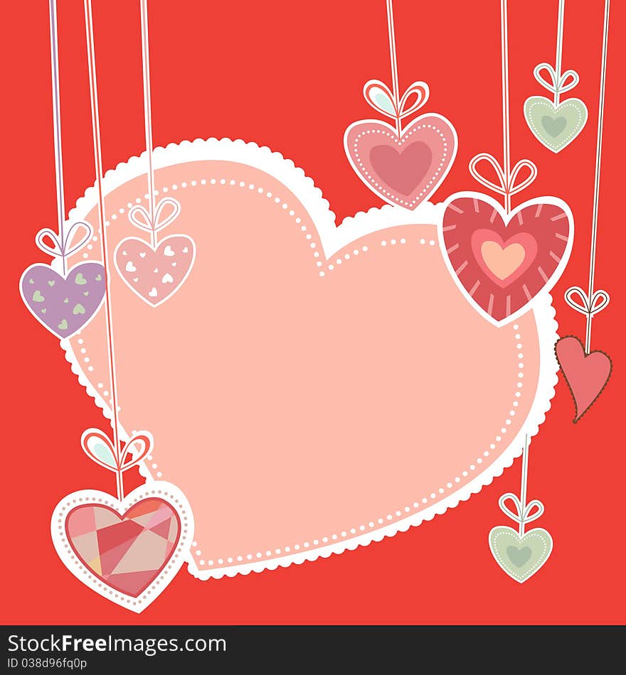 Love card background vector illustration