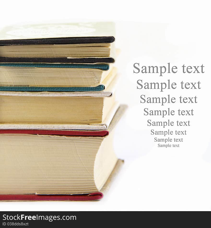 Stack of Books on a white background