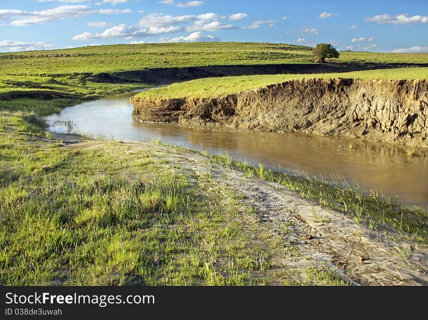 Meandering river