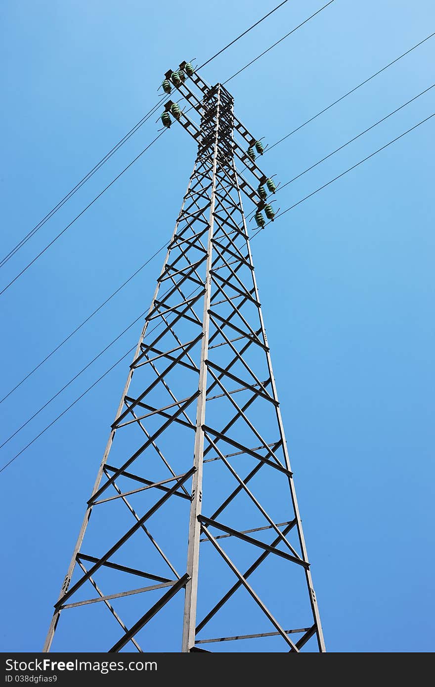 Electric pylon in the sky